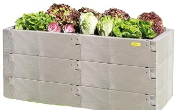 JUWEL Timber 20468 Jardinière surélevée (Parterre de Plantes avec Irrigation Micro-Drip + 8 Tapis de semences, Dimensions (L x l x H) 130 x 60 x 60 cm