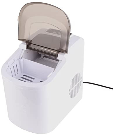 Máquina de Fabricantes de Hielo Portátil, Fabricante Automático de Hielo de ABS White 112W para la Oficina de la Sala de Estar, 10-12 Kg/24h de Producción de Hielo, Tiempo de