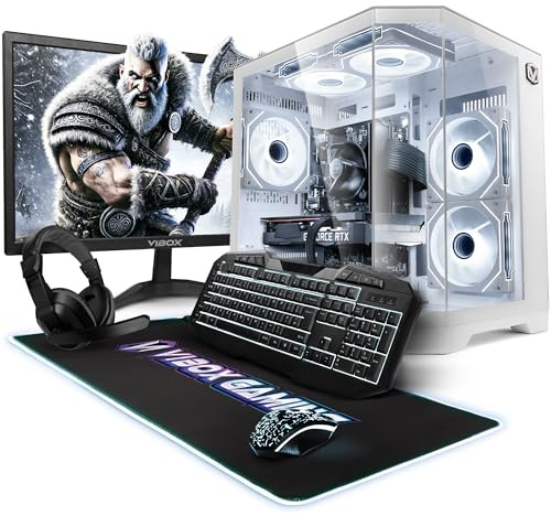VIBOX II-304 PC Gamer Complet • 23 Écran • Intel Core i5 10400F 6 cœurs • Nvidia RTX 3050 6 Go • 16 Go RAM • 500 Go SSD • Windows 11 • WiFi 6 + Bluetooth 5.4