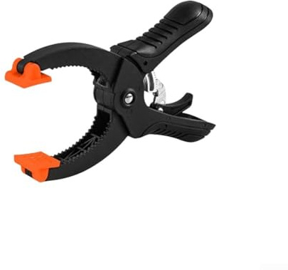 Eawfgtuw Juego de 4 abrazaderas de resorte resistentes con rango de sujeción de 0 a 50 mm para proyectos de carpintería, mango de plástico, liberación rápida, en forma de A, taller (A)