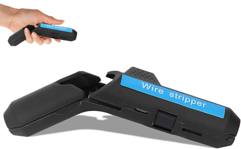 Ergonomic Universal Wire Stripping Tool Round Cables Electrcian (Black)