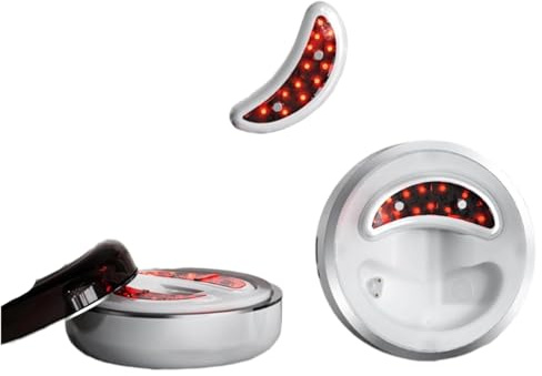 Axazcs Eye LED Red Light Therapy, EMS Eye Massager, Appareil de Traitement Anti-âge des Yeux pour Les cernes, Les Poches dans Les Yeux, l'inflammation, Les Rides des Yeux