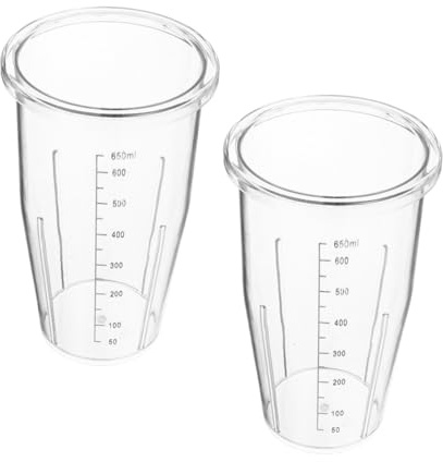 Tazze di Ricambio per Frullatore 650ml in PC 2 Pezzi Graduate