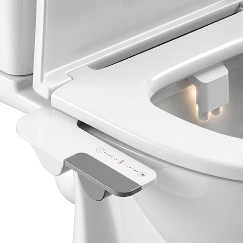 Ultra-Slim 3-in-1 Bidet Attachment for Toilet Seat, Non-Electric, Dual Retractable Nozzles (Posterior & Feminine), Self-Cleaning, Adjustable Water Pressure, Stainless-Steel Inlet, Easy DIY Install