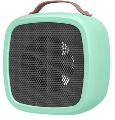 Calentador Portátil De Espacio Pequeño 500W, Calentamiento Rápido, Ligero, Aire Caliente For Escritorio, Ventilador Doméstico For Interiores Y Oficinas Bajo Consumo De EnergíA(Green)