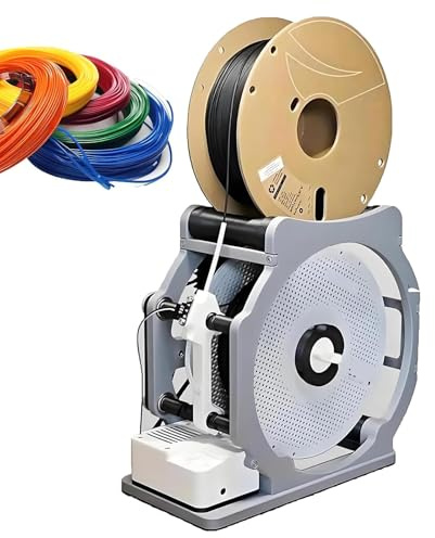 Enrouleur de bobine électrique pour bobines de 1 kg – Enrouleur de filament 3D avec fonction marche/arrêt intelligent, enroulement soigné, sans nœuds, fil universel et enrouleur de fil de soudure