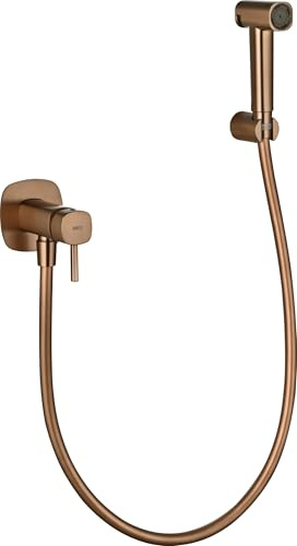 Ducha Higiénica para WC Empotrada con Grifo Monomando y Flexo | Bidet WC de Pared con Agua Fría y Caliente | Grifería Baño Moderna IMEX Toscana