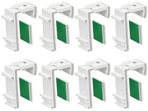 8 Stück Klemmhalter für Rollos für Fenster ohne Bohren, Doppelrollo Duo Rollo Klemmfix Halterung Zubehör, Plissee Halterung Ersatzteil, Jalousien Klemmrollos für Fenster ohne Bohren, Kartenhalter