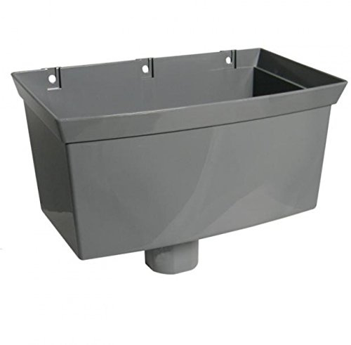 FLOPLAST 68mm Round Universal Gutter Hopper- Grey