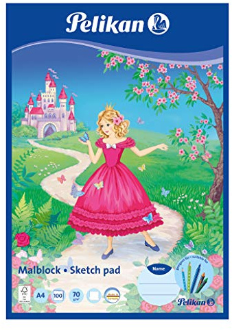 Pelikan MC4/100 Malblock Prinzessin, DIN A4, 100 Blatt | (2er Sparpack)