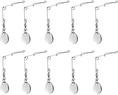 10 PCS Spinner Klingen glatt Nickel Löffel Rigs Spinner Spinnerbait Angelköder Zubehör