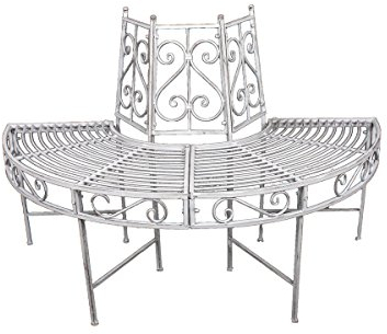 Gravidus Halbkreis Baumbank, Antik-Weiß