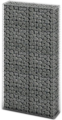 Festnight Gabion jardinière en Acier Jardin Cage métallique réticulé Argenté 85 x 30 x 200 cm