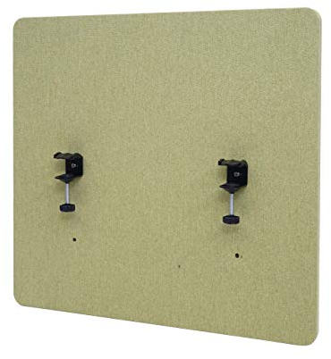 Paroi de séparation acoustique HWC-G75, Protection visuelle pour bureau, panneau, tissu - 65x60cm, vert