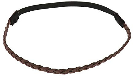 Bruntt Flätat Pannband för Kvinnor - Enkelt och Unikt, Sammetsutseende - En Storlek - Vintage Bröllop - Original Bohemisk Look, Hippie Chic