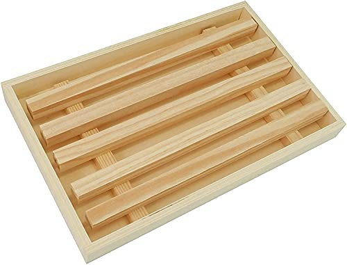 Planche à découper pour pain avec ramasse-miettes, planche à découper le pain avec grille amovible pour ramasse-miettes, fabriquée en bois de grande capacité, renouvelable, bois naturel (30 cm x 20 cm