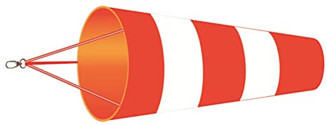 Colcolo Flughafen-Windsack, leicht, Regenbogen-Oxford-Material, Gewebe, Windmessung, Sockentasche, Windskulpturen für Park-Windrichtungsanzeiger, Schießstand, rot 100cm