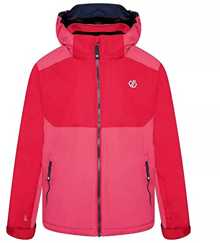 Dare 2b Impose III Jacket Kids Ski Jacket, Waterproof & breathable Recycled fabric, Snowskirt, Taped seams, 2 lower zipped pockets, adjustable tech hood