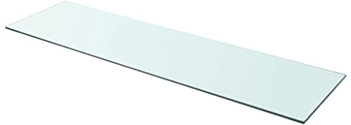 Tidyard Regalboden Glasregalboden Glasregal Glasablage Badablage Duschablage Glasboden Wandablage Badregal für Badezimmer, Glas Transparent 110 cm x 30 cm