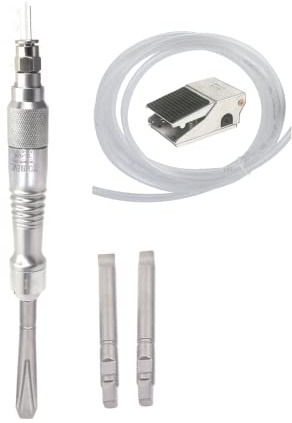 Pneumatic Scraper Micro Air Flux Chipper Chisel Pencil Carved Wood Scaling Gas Shovel 3 Chisels With Foot Switch Engrave Tools