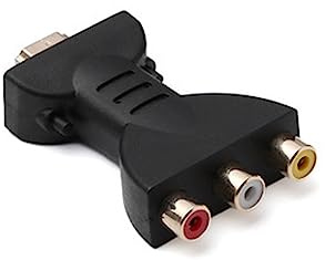 Jadeshay HDMI zu RCA/AV Adapter Konverter - 1080P RGB für RCA-Komponentenkonverter - Übergang vom HD-Player zum Fernsehen