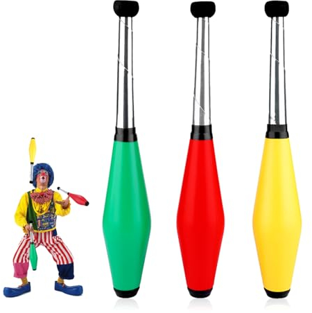 Agatige Jonglierkeulen, 3er Jonglierset Trainer Street Jonglierkeulen Jonglierkeulen-Pin-Set für Anfänger PE-Feuerfackel-Jonglierkeule für Schulaufführungen Koordinationstraining