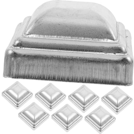 Veemoon 20pcs Outdoor Decor Post Caps Square Fence Post Covers Rustproof Cap for Deck Porch and Traffic Barrier
