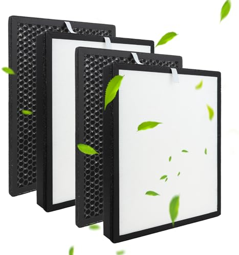 Rebirthcare fy3433 & fy3432 ersatzfilter für philips 3000 serie ac3256/10 ac3259/10 ac4550/10 luftreiniger filter, ersetzt fy3432/10 aktivkohlefilter & fy3433/10 nanoprotect hepa-filter
