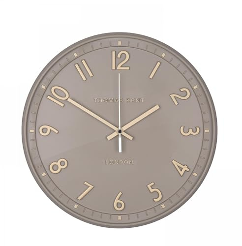 Thomas Kent London Thomas Kent Tresco 14 Wall Clock with Raised Gold Numerals & Glass Dome (Taupe), AMC14000