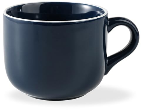 Grande tasse à café en céramique de 600 ml - Grande tasse à café - 600 ml - Grande tasse à café - Tasse à cappuccino - Grande tasse à céréales avec anse - XXL
