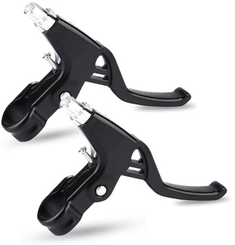 ZEACCT 2-Pack Alloy Bike Brake Levers - Lightweight Handbrake Set for Mountain & Road Bikes, Durable Handlebar Controls with Ergonomic Design (Black)