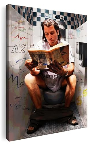 Artmazing | Vincent Vega Bild bunt | S-Art Bilder | Vincent Vega Bilder Modern | Coole Wandbilder Wohnzimmer | Wandbild Vincent Vega Deko XXL | Bild Leinwand XXL | buntes Poster für Wand