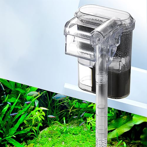 Aquariumfilter, Mini-leiser USB-Wasserfall-Aquariumfilter, einstellbarer Wasserdurchfluss, sauerstofferhöhende, an der Wand montierte USB-Filterausrüstung für Aquarien, 2,5 W