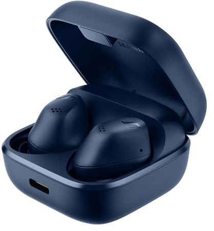 Sennheiser ACCENTUM True Wireless Earbuds - Crystal-Clear Sound with Hybrid ANC, Ergonomic Design, 28-Hour Battery Life, Touch Interface and Dual Mic Call Quality - Blue
