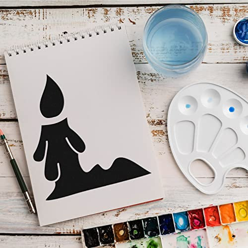 Schablone Kerze Feuer v1 Design Stencil DIY Airbrush Muster Wandgestaltung Sprühschablone 33 x 33 cm