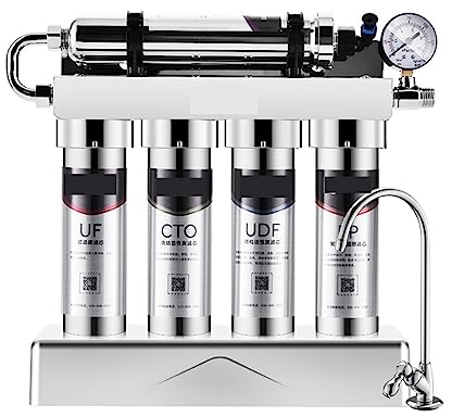 SystèMe De Filtre à Eau Sous L'éVier, Ultrafiltration de cuisine domestique sous évier, purificateur d'eau à grand débit avec boisson directe en acier inoxydable SystèMe De Filtre à Eau Sous L'éVier,