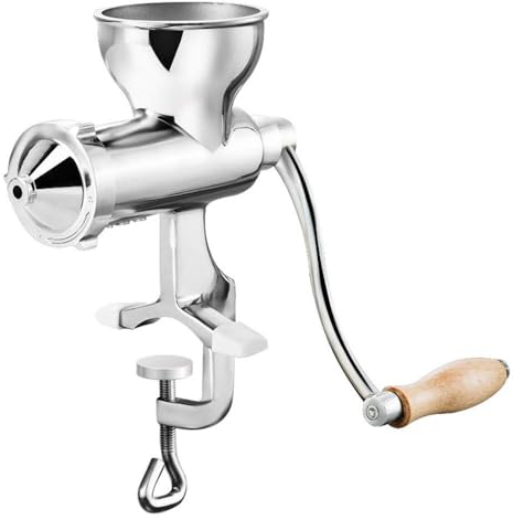 CYPOSLDN Exprimidor Manual De Hierba De Trigo De Acero Inoxidable, Extractor De Prensa De Zumo De Naranja, Cítricos, Frutas Y Verduras, Exprimidor Lento De Barrena Multifuncional