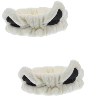 Healeved 2stücke Süßes Katzenohren Haarband Für Damen Elastisches Make-up Wasch-stirnband Für Hautpflege Gesichtsreinigung Spa Kosmetik Für Einen Ordentlichen Look