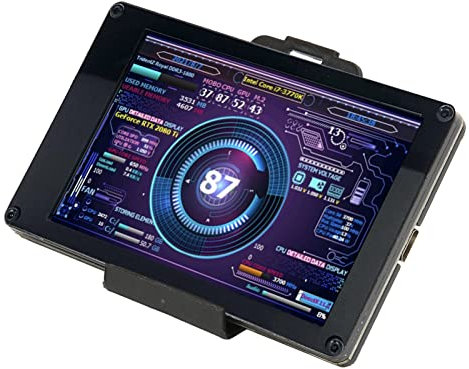Computer-Temperaturmonitor, 3,5-Zoll-IPS-USB-Bildschirm, Temperaturanzeige für PC-CPU-Datenmonitor, Geeignet für RasPi -Benutzer, LCD-Material