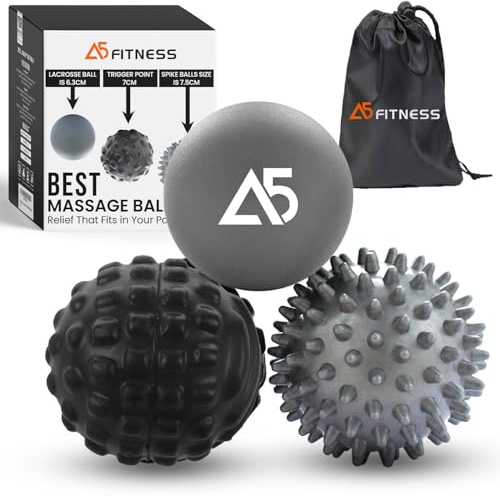 Lacrosse, punto gatillo y bola de masaje puntiaguda, perfecta para yoga, rehabilitación, tejido profundo y masaje de puntos de activación, liberación miofascial, fascitis plantar, recuperación