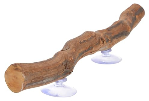 BESPORTBLE Bearded Dragon Wooden Tree Branch Toy Suction Cups Reptile Climbing Rack Natural Grapevine Decor for Lizards and Geckos Suitable for Terrariums