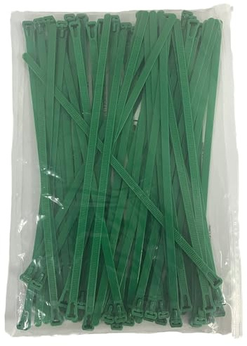 EzySup Wiederverwendbare Kabelbinder, strapazierfähig, für den Außenbereich, 300 mm x 7,6 mm, 60 Stück, Grün