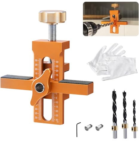 Dima Di Montaggio Per Ante Di Armadietti, Posizionatore Di Installazione Regolabile in Lega Di Alluminio - Utensili Per La Lavorazione Del Legno