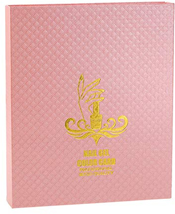 Juroupi Professional 216/120 Colors White Nail Gel Polish Display Chart with Tips Nail Polish Color Card Chart Nail Art Salon Set (120 colors)