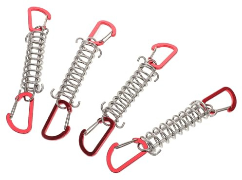 WOONEKY 4piezas Accesorios para Tiendas De Campaña De Exterior Resortes De Tensión con Hebilla De Cuerda Tensor De Cuerda Fijación para Camping para Al Aire
