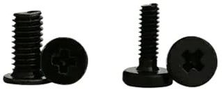 Vite a testa piatta rotonda sottile nera Phillips M0.9/1.0/1.2 con testa a croce e dente di macchina for telefono cellulare, micro bullone elettronico(M1.0x4mm (50Pcs))