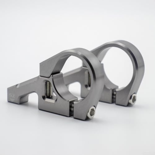 Aluminum Alloy Direct Mount Stem with 35mm Handlebar Clamp for Mountain Bike For DH For Dual Crown Forks, CNC Processed for Strength (Silver)