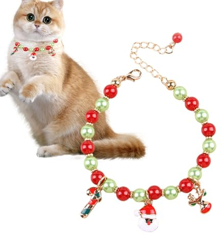 FANGZ Cat Collar - Adjustable Costume Accessories,Cat Collar Pearl Necklace - for Daily Wear Wedding Party Birthday Photography Christmas Decoration