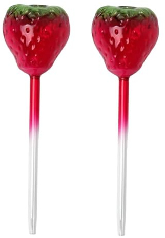 Sewroro Lot de 2 Globes d'Arrosage Automatique en Verre pour Plantes d'Intérieur et d'Extérieur Système Auto-Arrosant Réglable de Fraise Arrosage Goutte à Goutte sans Entretien pour