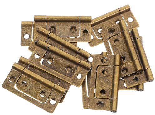 MUCKLILY 12 Cerniere per Porte a Battente in Ferro Antico Spesse 51x25x1,2mm Tipo Madre-ragazzo, Resistenti per Mobili e Persiane Vintage, Kit per Falegnameria e Restauro, Confezione da 12